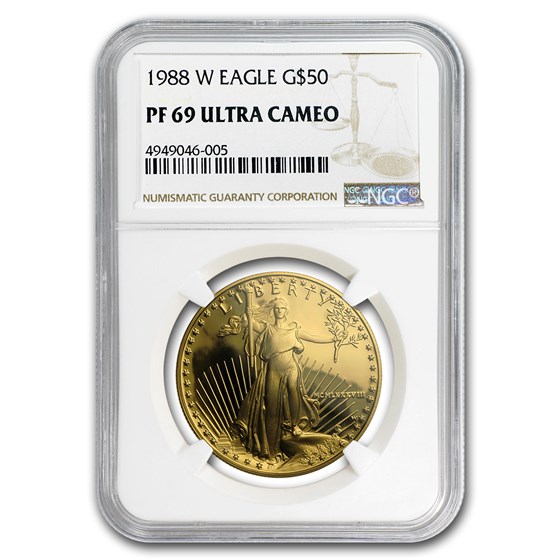 1988-W 1 oz Proof American Gold Eagle PF-69 UCAM NGC 1988-W 1 oz Proof American Gold Eagle PF-69 UCAM NGC