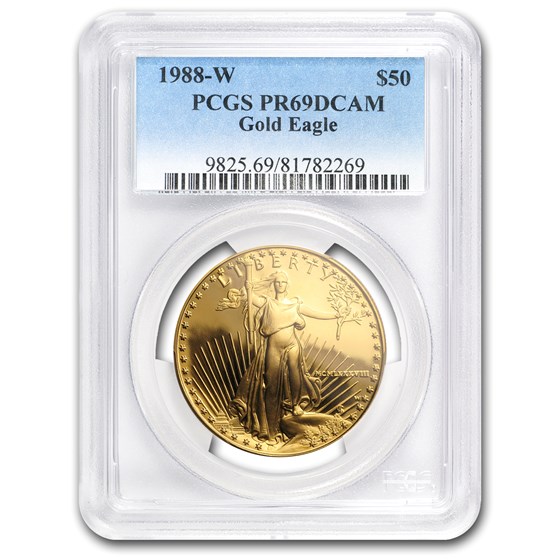 1988-W 1 oz Proof American Gold Eagle PR-69 DCAM PCGS 1988-W 1 oz Proof American Gold Eagle PR-69 DCAM PCGS