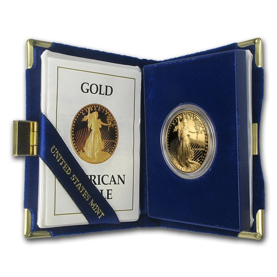 1988-W 1 oz Proof American Gold Eagle (w/Box & COA)