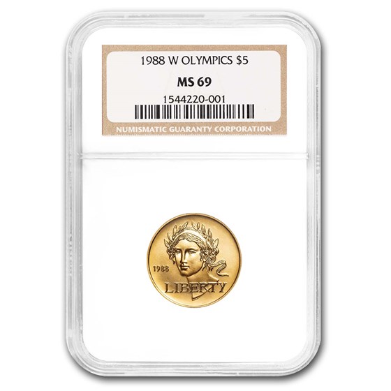 1988-W Gold $5 Commem Olympic MS-69 NGC 1988-W Gold $5 Commem Olympic MS-69 NGC