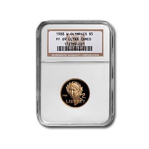 1988-W Gold $5 Commem Olympic PF-69 NGC 1988-W Gold $5 Commem Olympic PF-69 NGC