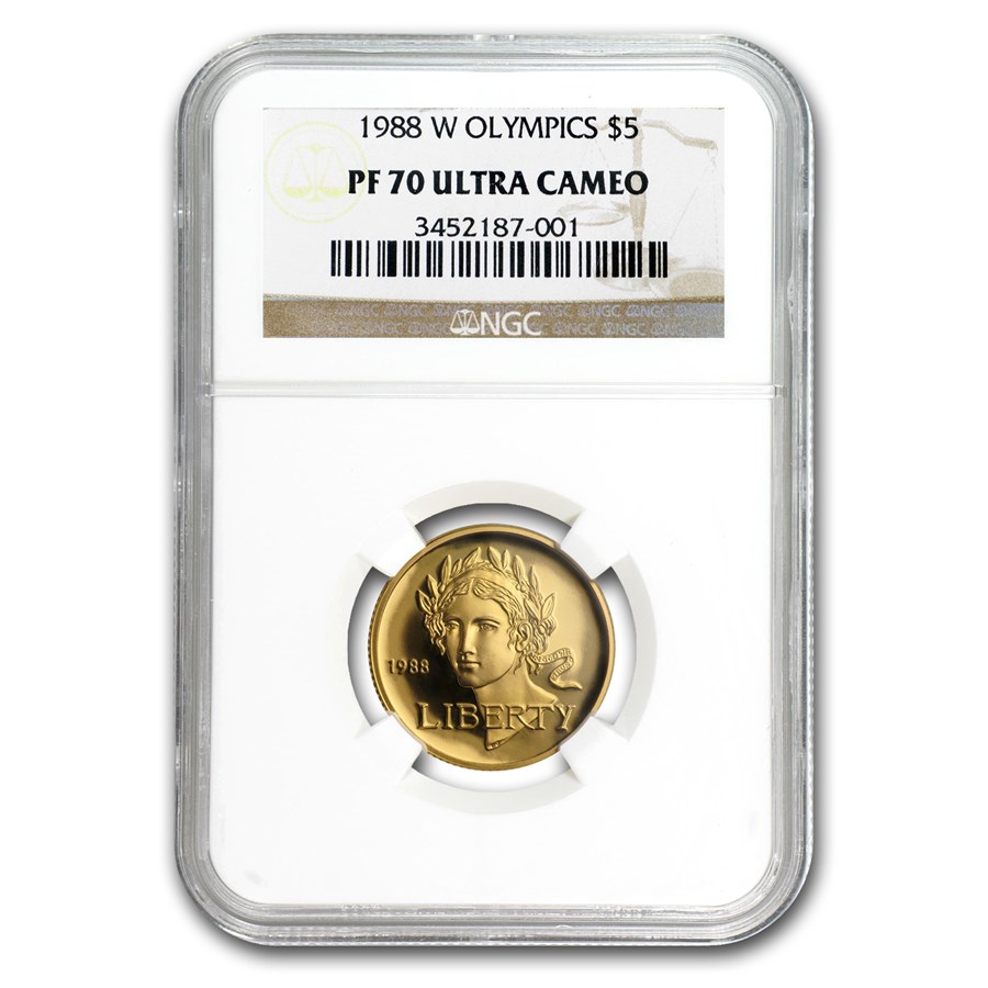 1988-W Gold $5 Olympic Commem PF-70 NGC