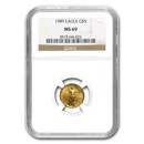 1989 1/10 oz American Gold Eagle MS-69 NGC