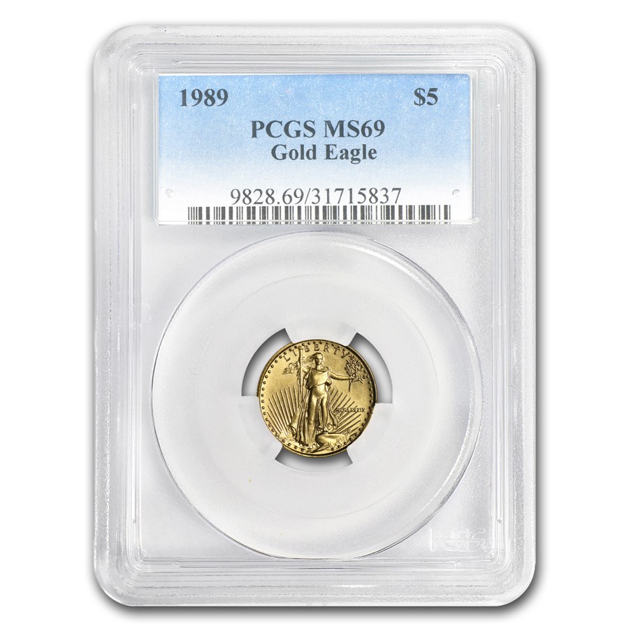 1989 1/10 oz American Gold Eagle MS-69 PCGS