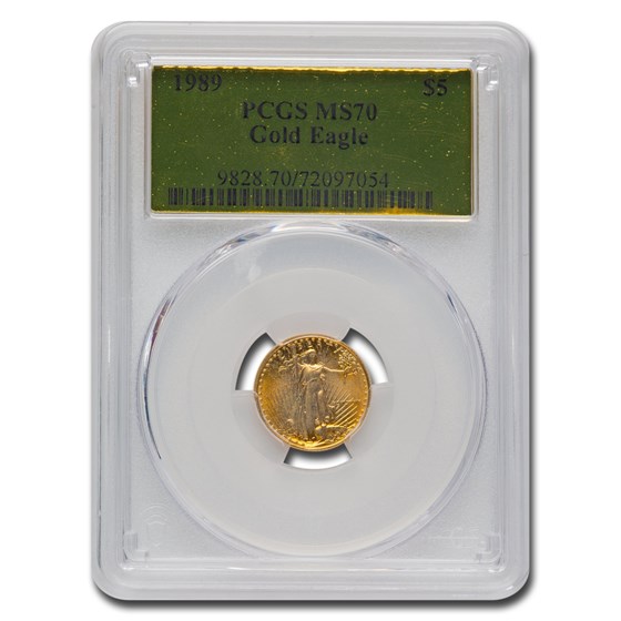 1989 1/10 oz American Gold Eagle MS-70 PCGS (Gold Label)