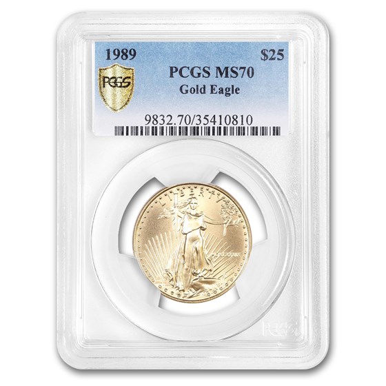 1989 1/2 oz Gold American Eagle MS-70 PCGS 1989 1/2 oz Gold American Eagle MS-70 PCGS