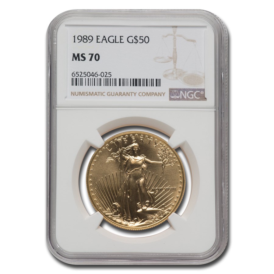 1989 1 oz American Gold Eagle MS-70 NGC