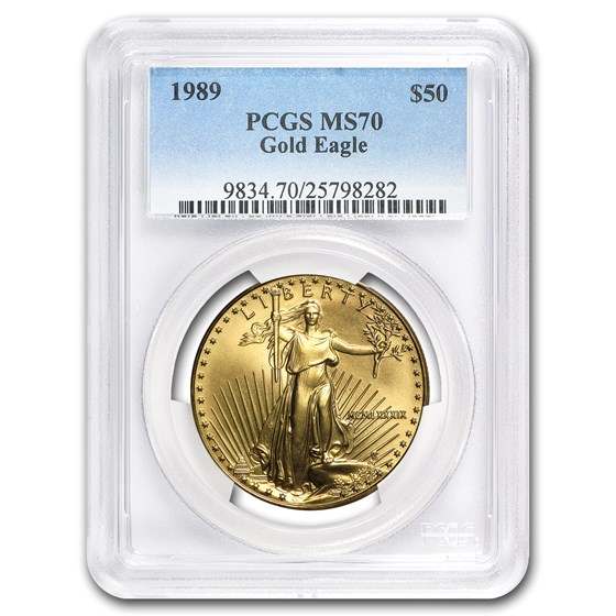 1989 1 oz American Gold Eagle MS-70 PCGS 1989 1 oz American Gold Eagle MS-70 PCGS