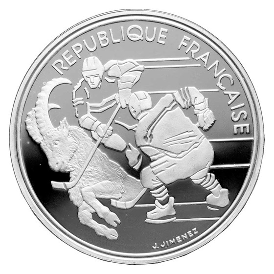 1989-1991 France Silver 100 Francs Albertville Olympics Proof 1989-1991 France Silver 100 Francs Albertville Olympics Proof