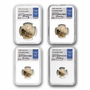 1989 4-Coin Proof American Gold Eagle Set PF-70 NGC (Moy)