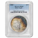 1989 American Silver Eagle MS-65 PCGS (Beautifully Toned)