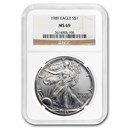 1989 American Silver Eagle MS-69 NGC