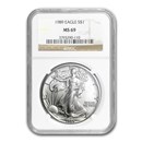 1989 American Silver Eagle MS-69 NGC