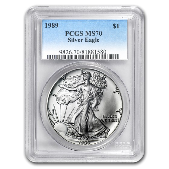 1989 American Silver Eagle MS-70 PCGS 1989 American Silver Eagle MS-70 PCGS