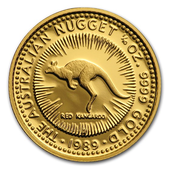 1989 Australia 1/10 oz Proof Gold Nugget 1989 Australia 1/10 oz Proof Gold Nugget