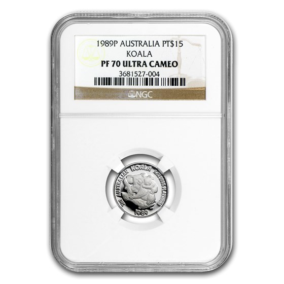 1989 Australia 1/10 oz Proof Platinum Koala PF-70 NGC
