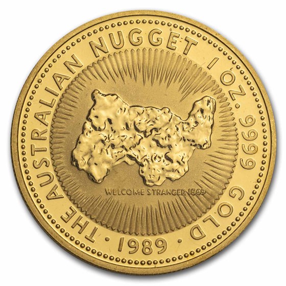 1989 Australia 1 oz Gold Nugget BU 1989 Australia 1 oz Gold Nugget BU