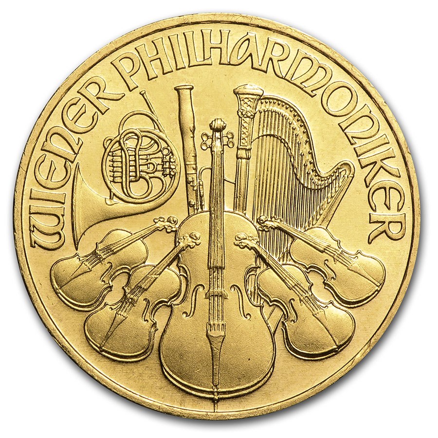 1989 Austria 1/4 oz Gold Philharmonic BU