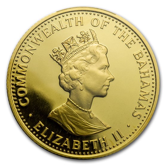 Buy 1989 Bahamas Proof Gold 250 Dollars Columbus PR68 PCGS APMEX