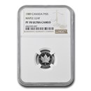 1989 Canada 1/10 oz Platinum Maple Leaf PF-70 NGC
