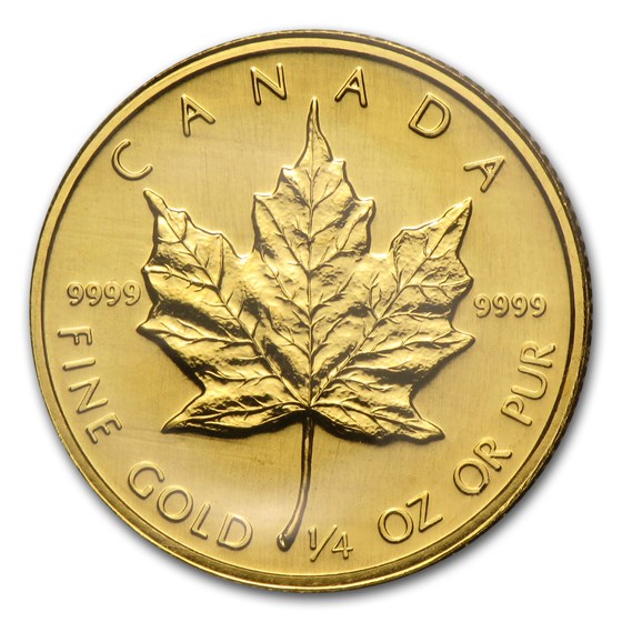 1989 Canada 1/4 oz Gold Maple Leaf BU