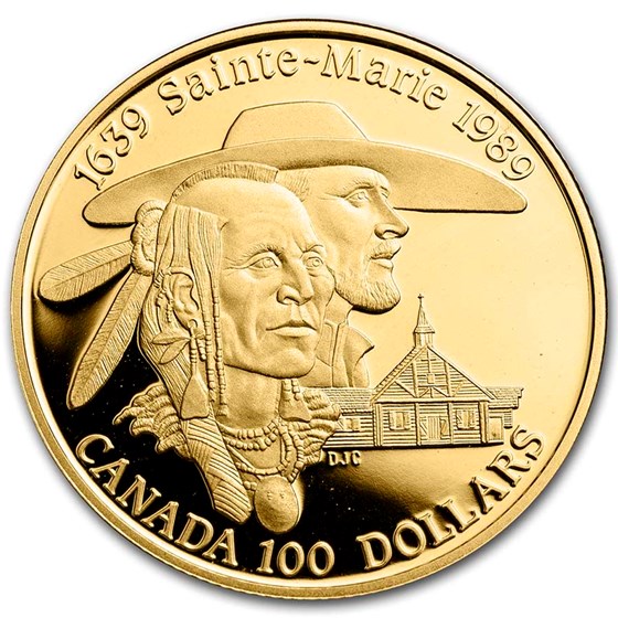 1989 Canada 1/4 oz Proof Gold $100 Sainte-Marie (No Box/COA) 1989 Canada 1/4 oz Proof Gold $100 Sainte-Marie (No Box/COA)
