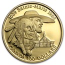 1989 Canada 1/4 oz Proof Gold $100 Sainte-Marie