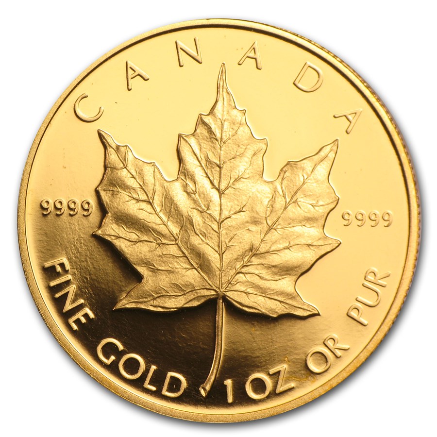 1989 Canada 1 oz Proof Gold Maple Leaf (w/Box & COA)