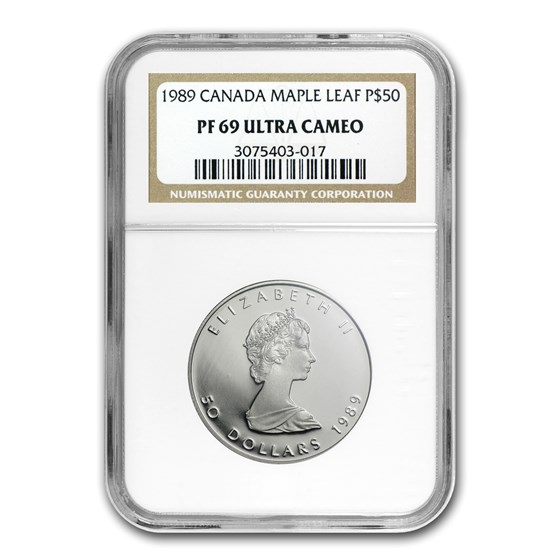 1989 Canada 1 oz Proof Platinum Maple Leaf PF-69 NGC 1989 Canada 1 oz Proof Platinum Maple Leaf PF-69 NGC