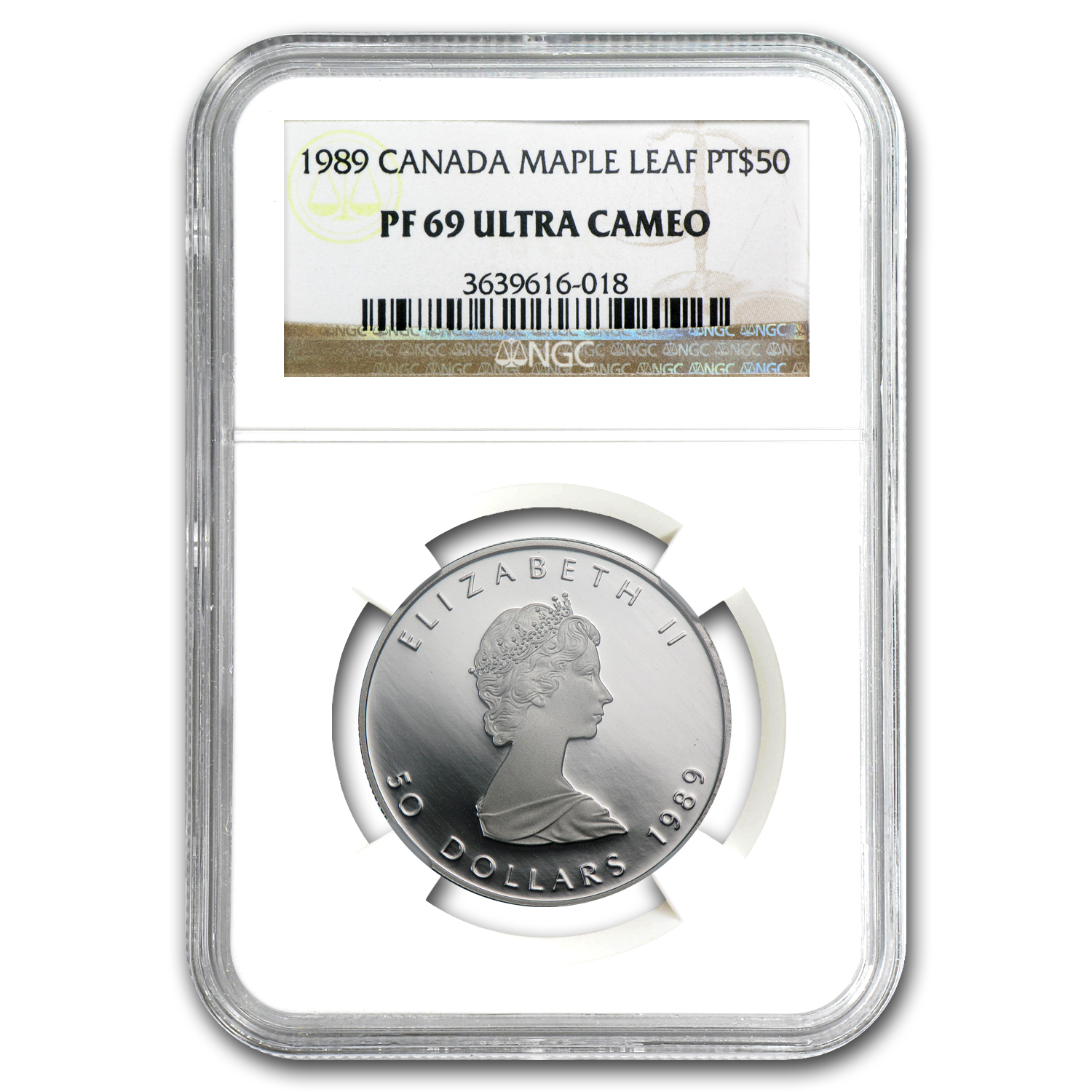 Buy 1989 Canadian 1 oz Platinum Maple Leaf PF-69 NGC | APMEX