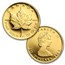 1989 Canada 4-Coin Gold Maple Leaf PF Set (10th Anniv, Box & COA)