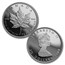 1989 Canada 4-Coin Platinum Maple Leaf Set (10th Ann, Box & COA)