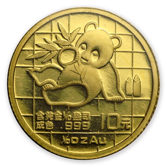 1989 China 1/10 oz Gold Panda Small Date BU (Sealed)