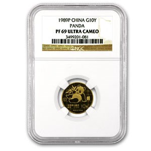 1989 China 1/10 oz Proof Gold Panda PF-69 NGC 1989 China 1/10 oz Proof Gold Panda PF-69 NGC