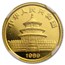 1989 China 1/20 oz Gold Panda Large Date MS-69 NGC
