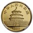 1989 China 1/4 oz Gold Panda PF-69 NGC