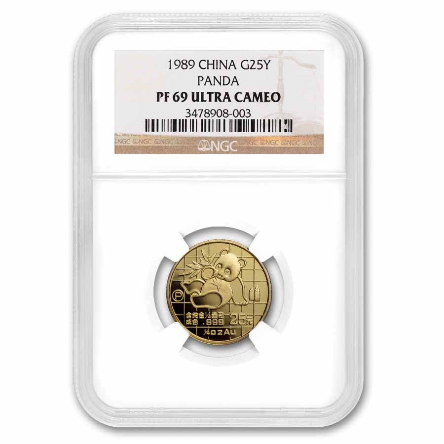 1989 China 1/4 oz Gold Panda PF-69 NGC