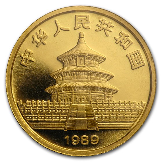 Buy 1989 China 1/4 oz Gold Panda Small Date BU (Sealed) | APMEX