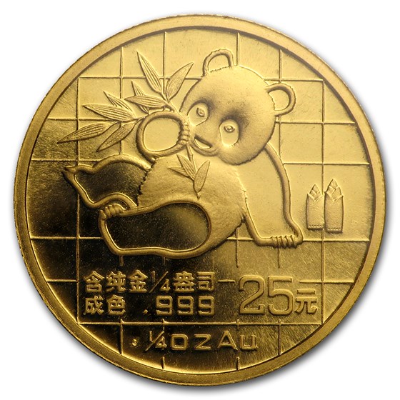 Buy 1989 China 1/4 oz Gold Panda Small Date BU (Sealed) | APMEX