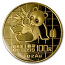 1989 China 1 oz Gold Panda Large Date BU (Sealed)