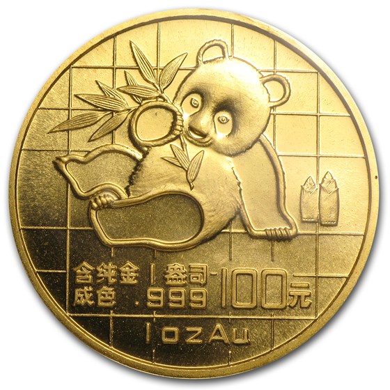 1989 China 1 oz Gold Panda Small Date BU (Sealed) 1989 China 1 oz Gold Panda Small Date BU (Sealed)
