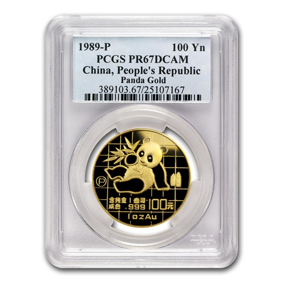 1989 China 1 oz Proof Gold Panda PR-67 PCGS 1989 China 1 oz Proof Gold Panda PR-67 PCGS