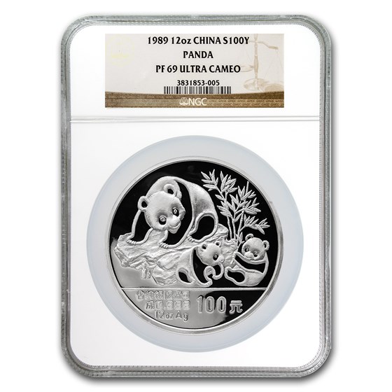 1989 China 12 oz Proof Silver Panda PF-69 NGC 1989 China 12 oz Proof Silver Panda PF-69 NGC