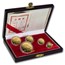 1989 China 5-Coin Gold Panda Proof Set (w/Box & COA)