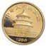 1989 China 5-Coin Gold Panda Proof Set (With COA)