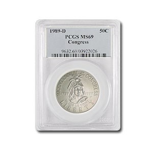 1989-D Congressional 1/2 Dollar Clad Commem MS-69 PCGS 1989-D Congressional 1/2 Dollar Clad Commem MS-69 PCGS