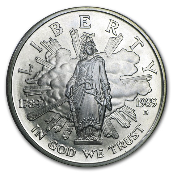 1989-D Congressional $1 Silver Commem BU (Capsule Only)
