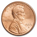 1989-D Lincoln Cent 50-Coin Roll BU