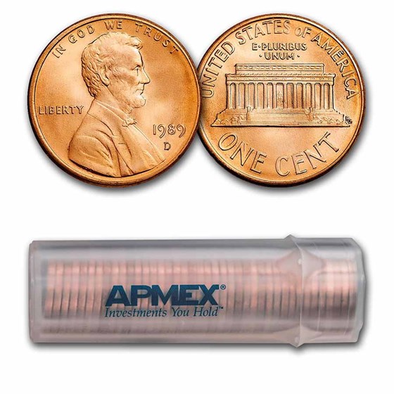 1989-D Lincoln Cent BU (Red) 1989-D Lincoln Cent BU (Red)