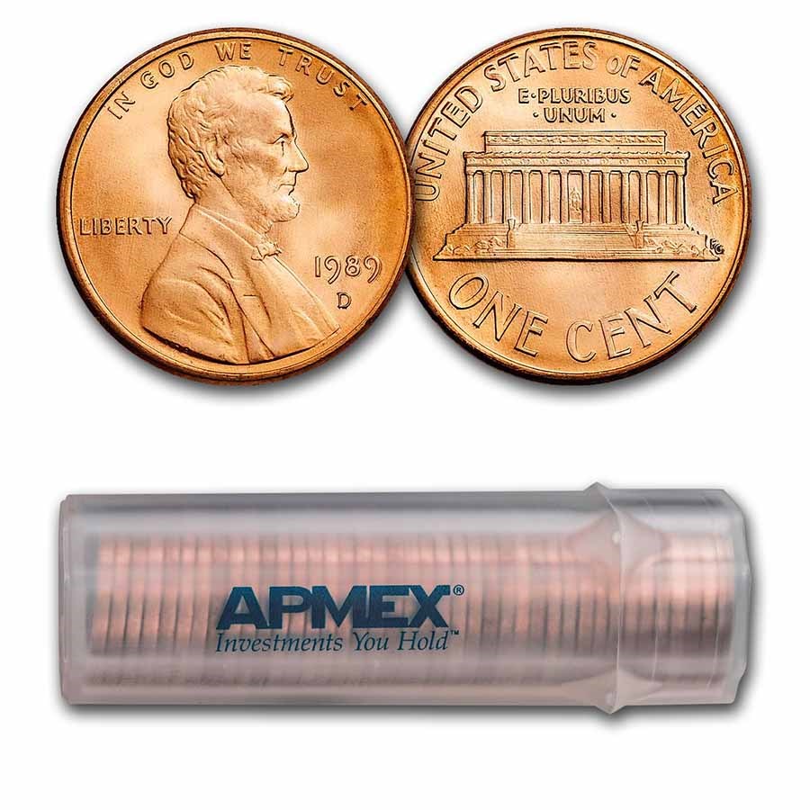 1989-D Lincoln Cent BU (Red)